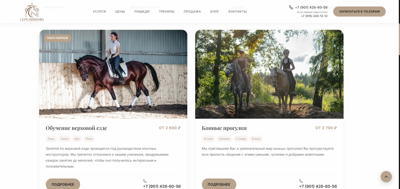 Конный клуб «Середниково»: SEO-платформа, CRM и автоматизация блога